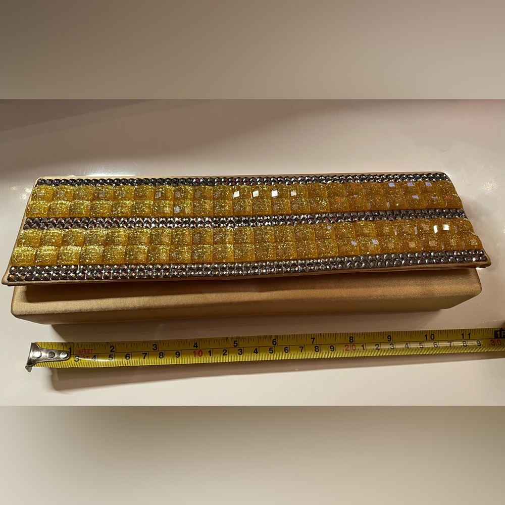 Gold clutch/strap purse